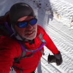 Winter Trail Running on a ski resort access road