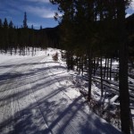 Winter Trail Running behind Keystone Resort